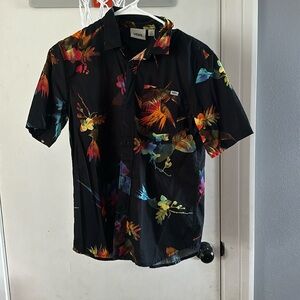 VANS Kids  Black Floral aloha Shirt